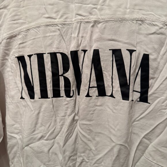 Vintage-Like Y2K Nirvana Kurt Cobain White Button Shirt (Men's 2XL) Hot Topic - Picture 10 of 11